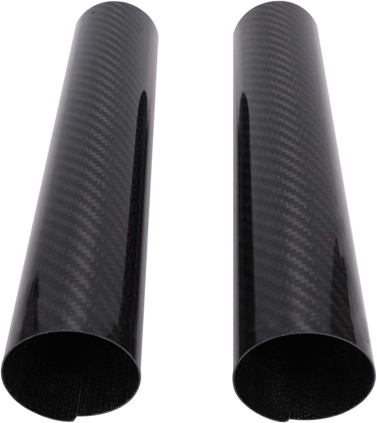 Universel Protection Fourche Avant Moto Cross Protège Fourche Moto Carbone Soufflets de Fourche à Suspension Avant Contre la poussière pour ADV Pit Dirt Bike Motocross Enduro Street Bike (178mm)