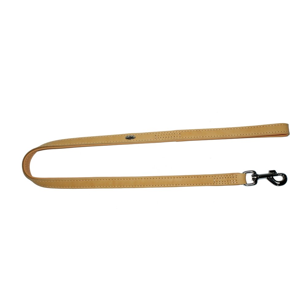 Dingo Leash for Dog Exclusive Leather Lead Handmade of Cattle Hide 11480, Natural, 18 mm x 100 cm