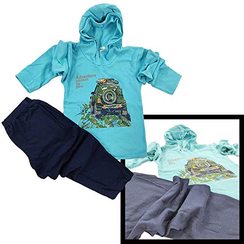 KIT com 3 Conjuntos Moletom Sem Capuz Juvenil Meninos de 10 a 16 anos Tamanho:16