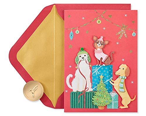Papyrus Dog Christmas Cards Boxed with Envelopes, 'Tis the Season (8-Count)