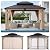StarEcho 10'x12' Wooden Hardtop Gazebo,Wood Heavy Duty Solid Cedar Gazebos Whit Mosquito Netting and Waterproof Curtains,Outdoor Metal Canopy for Backyard Yardistry Deck Patio Grey