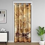 Photo Gallery richhome tenda per porta per la privacy, 106 x 203 cm, 1 pannello per bambini, retrò, con stampa di barca a vela, per ragazzi, ragazze, adolescenti, vintage, divisorio, lavabile, decorazione per la Photo Gallery richhome tenda per porta per la privacy, 106 x 203 cm, 1 pannello per bambini, retrò, con stampa di barca a vela, per ragazzi, ragazze, adolescenti, vintage, divisorio, lavabile, decorazione per la