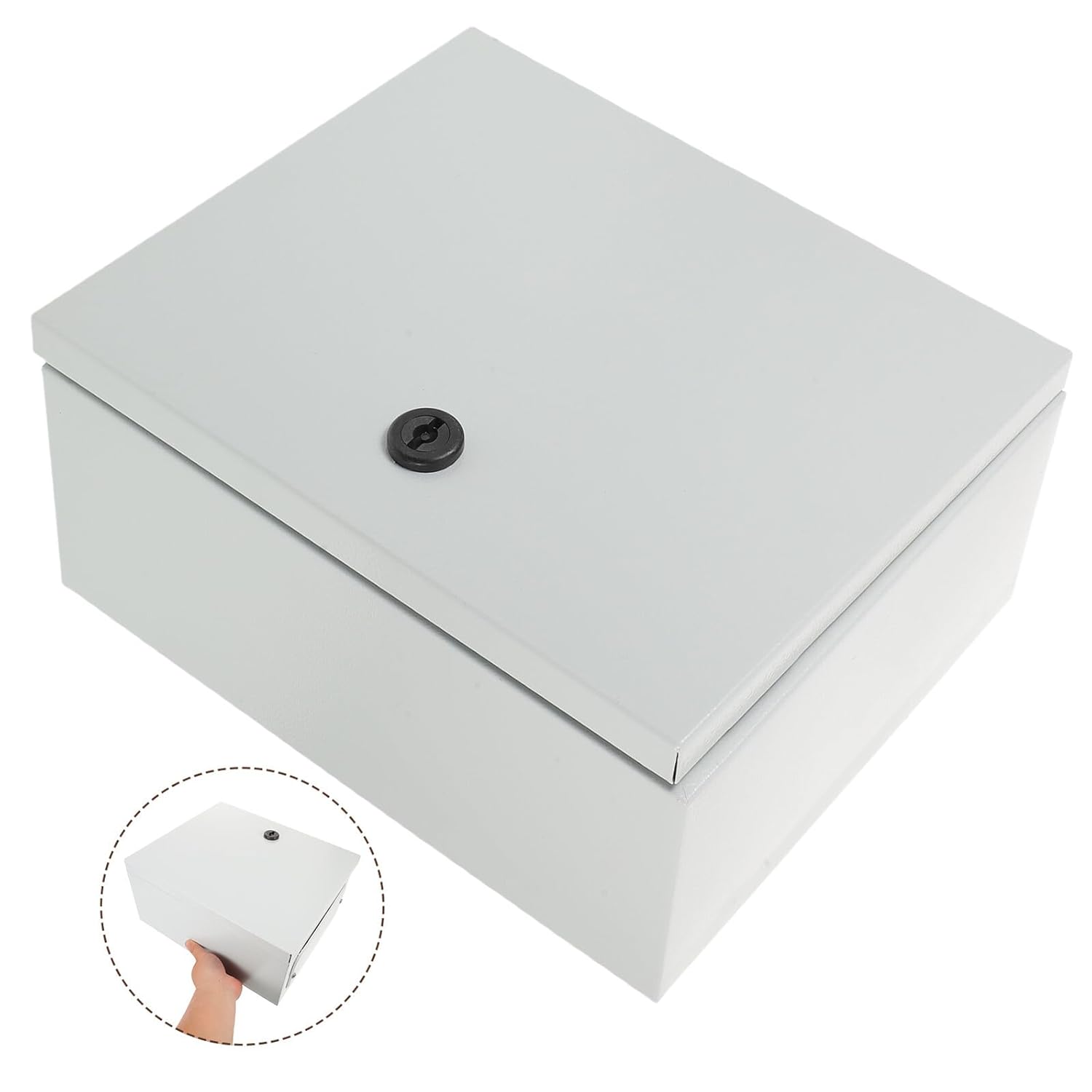 Outdoor Electrical Junction Box 30x25x14cm Weatherproof Wall-Mounted Utility Enclosure with Lock for Outdoor Power Distribution and Electronics Protection