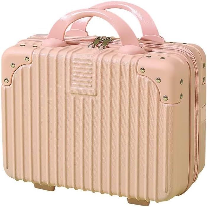 Image of Makeup Case Suitcase, Mini Bag, Mini Hard Shell Travel Luggage, Women Portable Water Proof Carrying Suitcase, Organizer Bag, Small Hard Shell Cosmetic Lugge Bag, Water Proof (B-Skin)