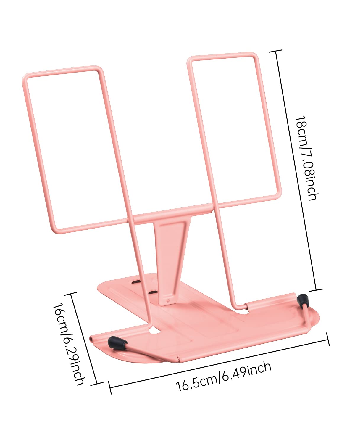 Leseständer mit Metallbügel, Multifunktions Verstellbar Buchstützen Buchständer für Arbeitszimmer, Buch Magazin Menü Ipad, Kochbuch, Noten, Büro, Schule, These, Studentenpreise(Moranti Rosa)