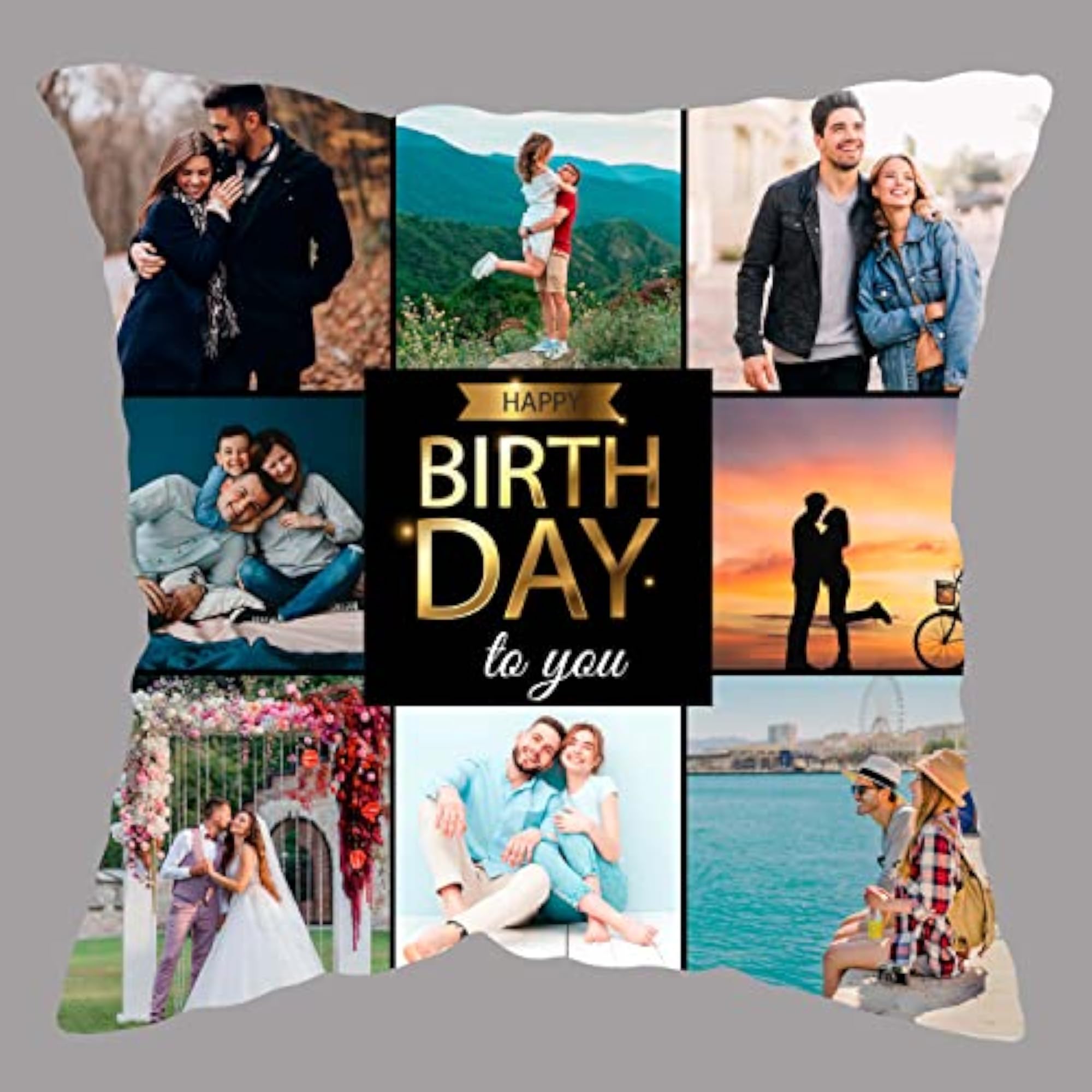 Customized Multicolour Cushion, 16x16 Inch, Gift