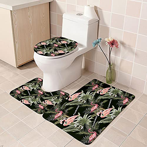 ZDDWLDL 4-Teilig Duschvorhang Set Mit Rutschfesten Teppichen Toilettendeckel Und Badematte Wasserdicht Farbfest Schimmel… – Bild 5