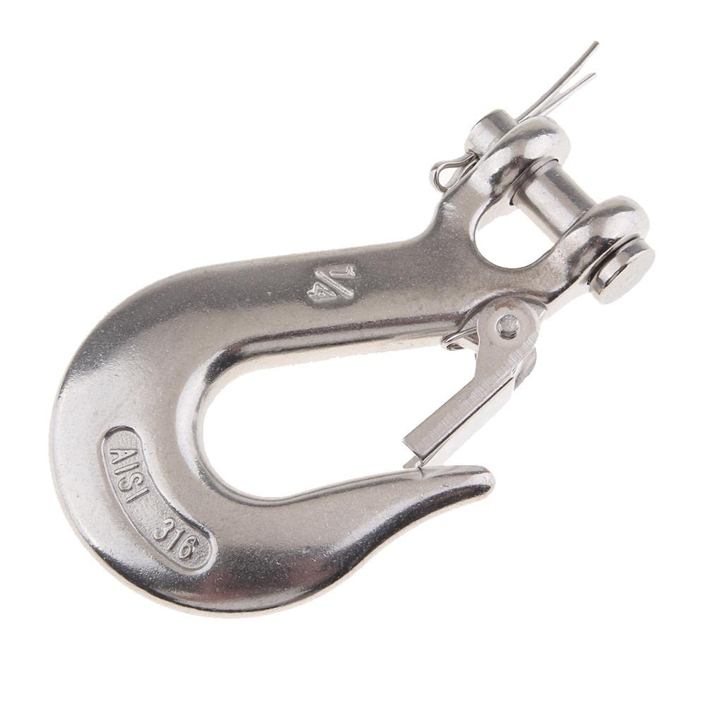 Heavy Duty Stainless Steel Clevis Slip Hook Set, 0.25 inch