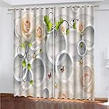 KLCDD Cortinas Opacas con Ojales para Dormitorio Niños 87X82 Pulgadas, Cortinas 100% Opacas con Aislamiento Térmico, Tratamientos De Ventana De Microfibra Ultra Suaves, Cortinas con Estampado De M