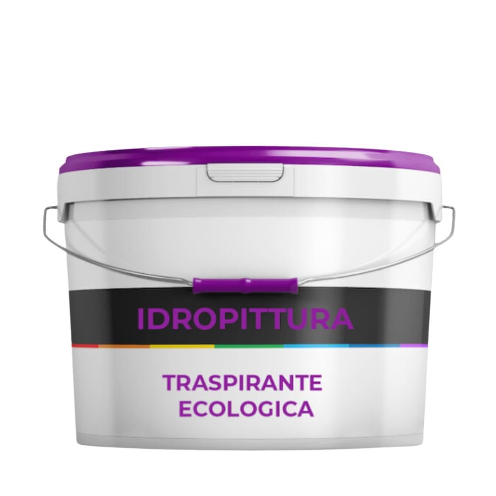 Idropittura Bianca Traspirante Ecologica ad Acqua per Interni Semilavabile (Kg 20)