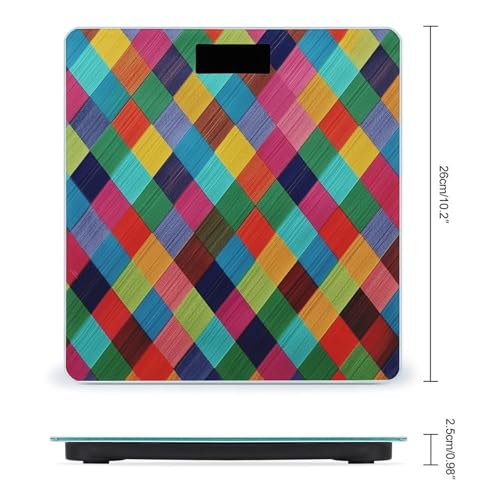Báscula digital para baño con pantalla LCD y vidrio templado miniatura 2