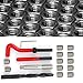 Jeanoko 17Pcs Thread Repair Kit M12 x 1.25 Threaded Inserts Stainless Steel Twisted Drill Wrench Threaded Insert Tools Set for Automotive Repairing