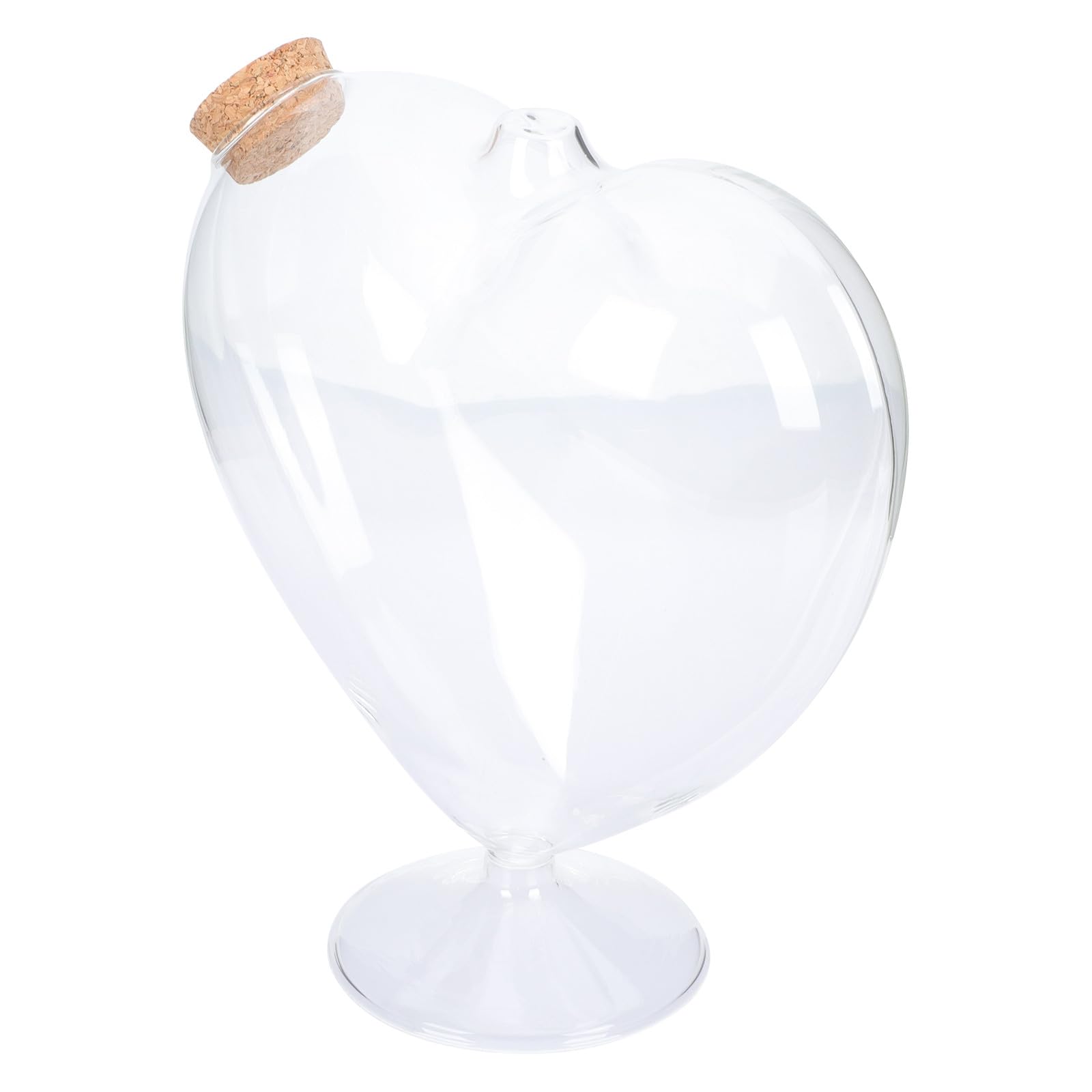 Barattolo Vetro Tappo Sughero, Bottiglia Origami a Stella in Vetro e Legno, Design Trasparente per Decorazione Casa e Scrivania, Contenitore per Piccoli Oggetti
