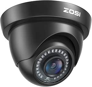 ZOSI 1080P HD Security Camera Indoor Outdoor,1920TVL 2.0MP 4-in-1 HD TVI/CVI/AHD/CVBS CCTV Camera,Weatherproof,80ft IR Night Vision,for 960H,720P,1080P,5MP,4K Analog Home Surveillance DVR System asin的图片