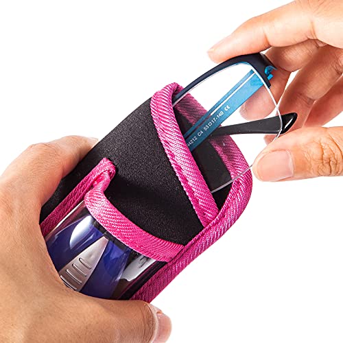 Image of TRIUMPH VISION Reading Glasses Pouch Eyeglass Sleeve Soft Case Slim 3 Pack | Alternative to Bulky Case Lightweight,Neoprene Lined Padded Protect Optical lens Slip in, Cute Pattern Portable for Daily Use