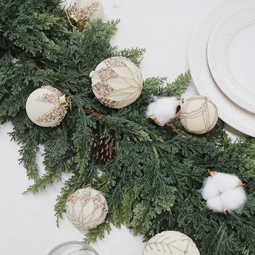 Image of 20PCS Velvet Ornaments for Christmas Tree, 2.36IN Flocked Ornaments Balls