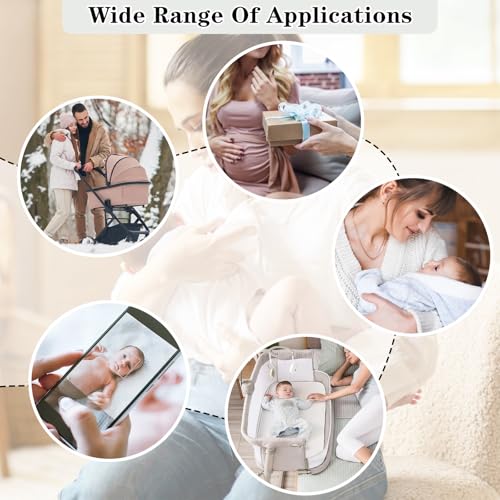 Image of Baby Winter Thick Swaddle Blankets Newborn Heart Dots Receiving Blanket Infant Soft Knit Warm Stroller Wraps for Baby Boys Girls (White)
