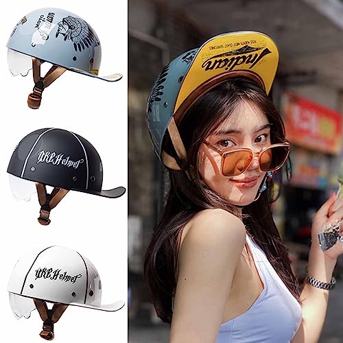 Mezzo Casco Moto Berretto da Baseball, Omologato