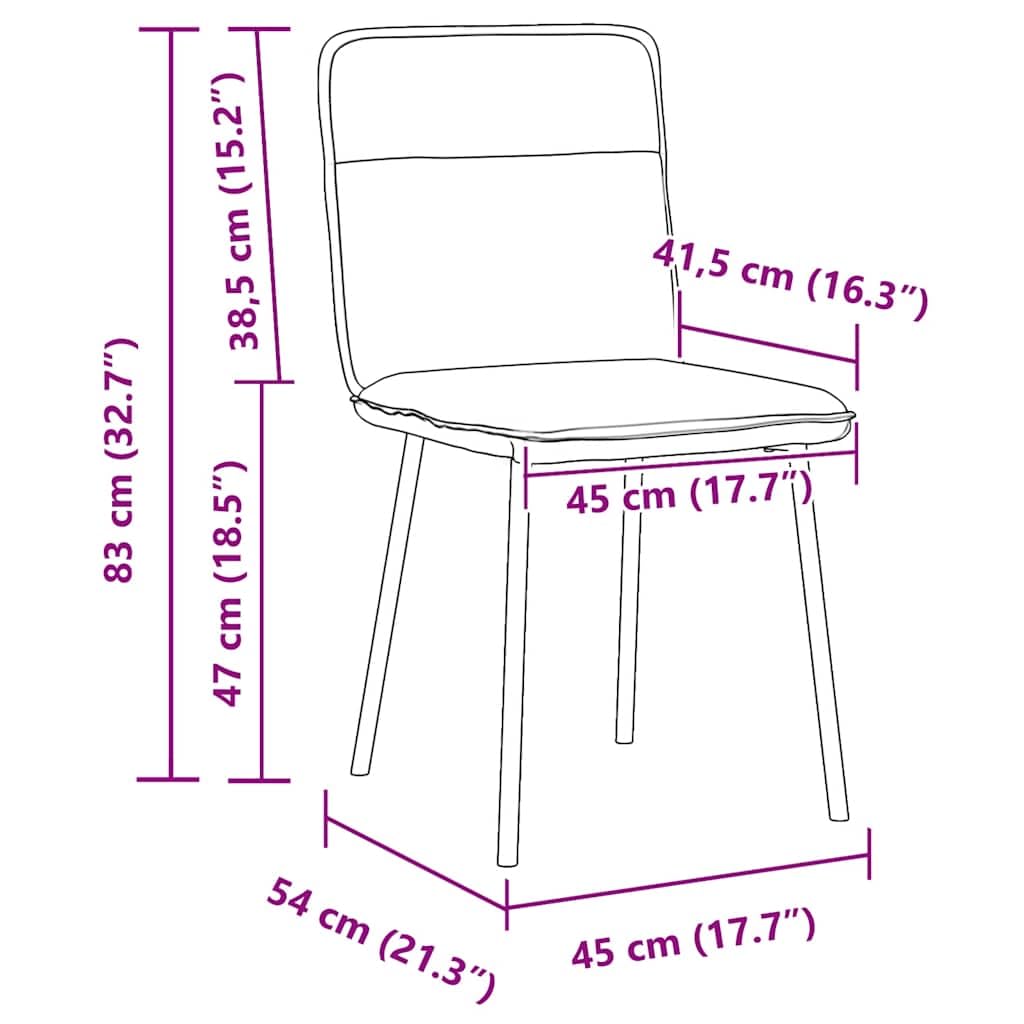 Set di 2 sedie da sala da pranzo, rivestimento in velluto blu, gambe in metallo, 45 x 54 x 83 cm, sedia da cucina moderna, comoda imbottitura per sala da pranzo, soggiorno, camera degli