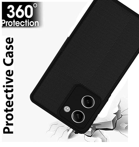 Image of Silicone Back Cover Case Compatible For Poco M7 Pro 5G (Textured Grip Design | Camera Protetion | Slim and Light Weight | Soft Touch and Feel | Black)