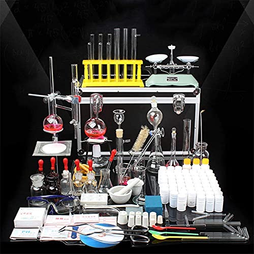 GeRRiT Chemie-Experimentierkasten für Mittel- und Oberstufen, Experimentierausrüstung, Chemielabor-Glaswaren-Set, Einheit für ätherische Öle, Laborglas-Set, Lernwerkzeug