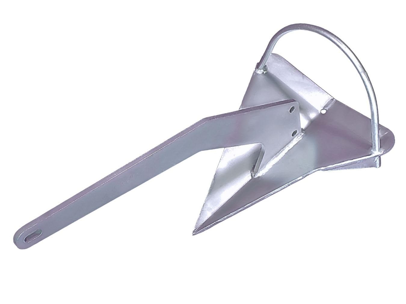 MarineNow Galvanized Shovel Scoop Style Anchor with Roll Bar (55 kg 121 lb)
