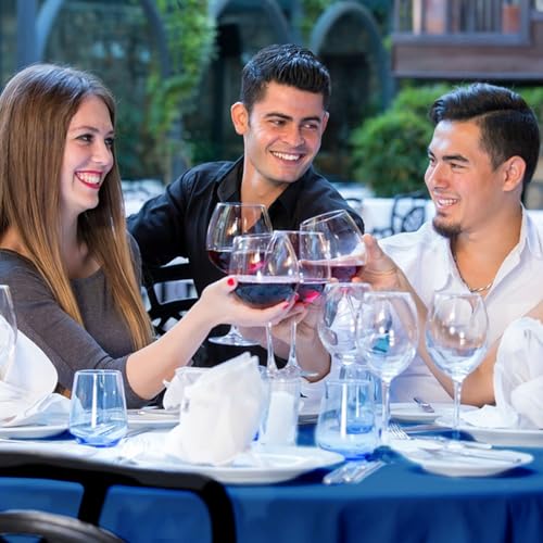 Image of G GENLEAS 21 Pack Assorted Color Rectangle Plastic Tablecloth Disposable Table Cloth for Birthday Wedding Fiesta Picnic Party Rainbow Party Decorations, 7 Color, 54x108 Inch