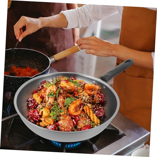 Wok de acero inoxidable Zerodeko con base plana y antiadherente miniatura 3