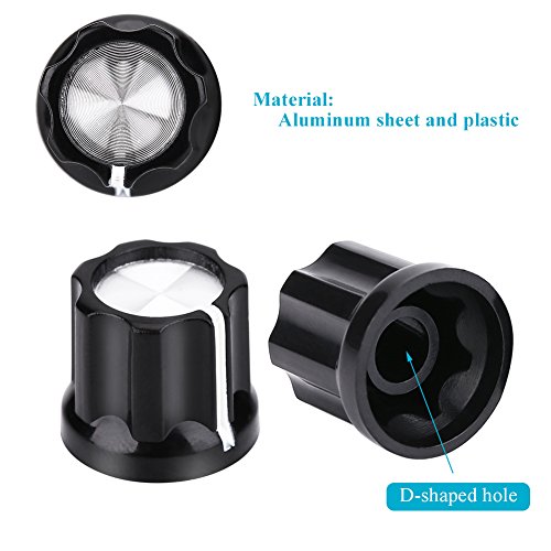 Volume Toonknoppen, 10 Stuks Gitaar Bass Volume Knop Duurzaam Potentiometer Volume Tone Control Knoppen Vervanging voor D Boomvormige Elektrische Gitaar Bas - Image 3
