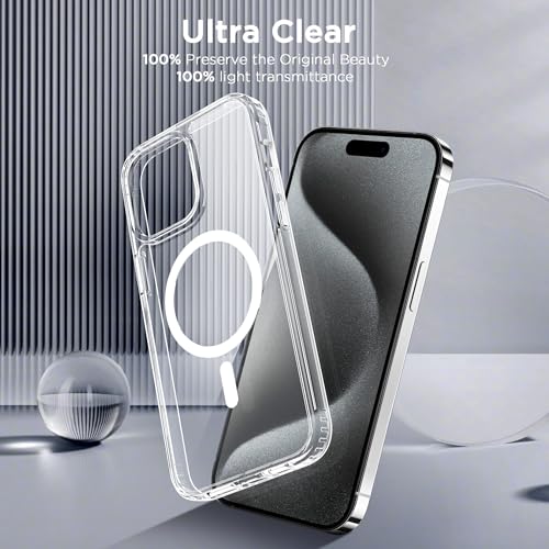 Image of CACOE Magnetic Case for iPhone 15 Pro Max 6.7 inch, Clear