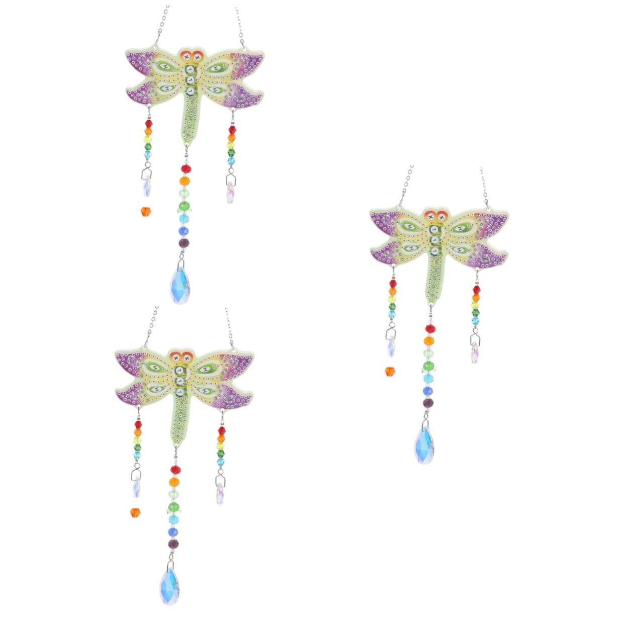 Carillon éolien bricolage strass et pendentif cloche à vent pour décoration moderne