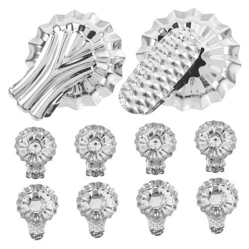 Garneck Lot de 20 Porte-Bougies à Pince en Métal Argenté, Clips c Et T, Supports Résistants Haute Température, Bougeoirs De Table Décoratifs pour Sapin De Noël Et Fêtes