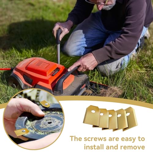 45 cuchillas de repuesto para cortacéspedes, cuchillas universales para robots cortacéspedes, cuchillas de repuesto, cuchillas compatibles con Husqvarna, Gardena, Yard Force - imagen 4