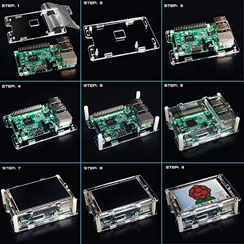 Image of DORHEA for Raspberry Pi Display 3.5 inch TFT LCD Screen Kit, 3.5'' 480x320 Resolution TFT Touch Screen Moudle with Protective Case Touch Pen Heatsinks for Raspberry Pi 4 3 B+,Pi 3 B, Pi 2, Pi Zero