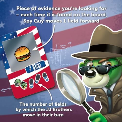 Juego de Mesa Cooperativo Spy Guy USA de Trefl, Juego Familiar con Tablero Gigante de Monumentos y Símbolos Estadounidenses, para Adultos y Niños desde 5 Años miniatura 6
