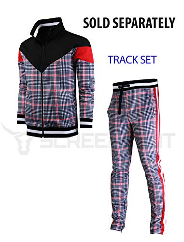 Image of SCREENSHOT-TRACK JACKET Mens Urban Hip Hop Premium Track Jacket - Slim Fit Side Taping Sportswear Urbanwear Streetwear Top