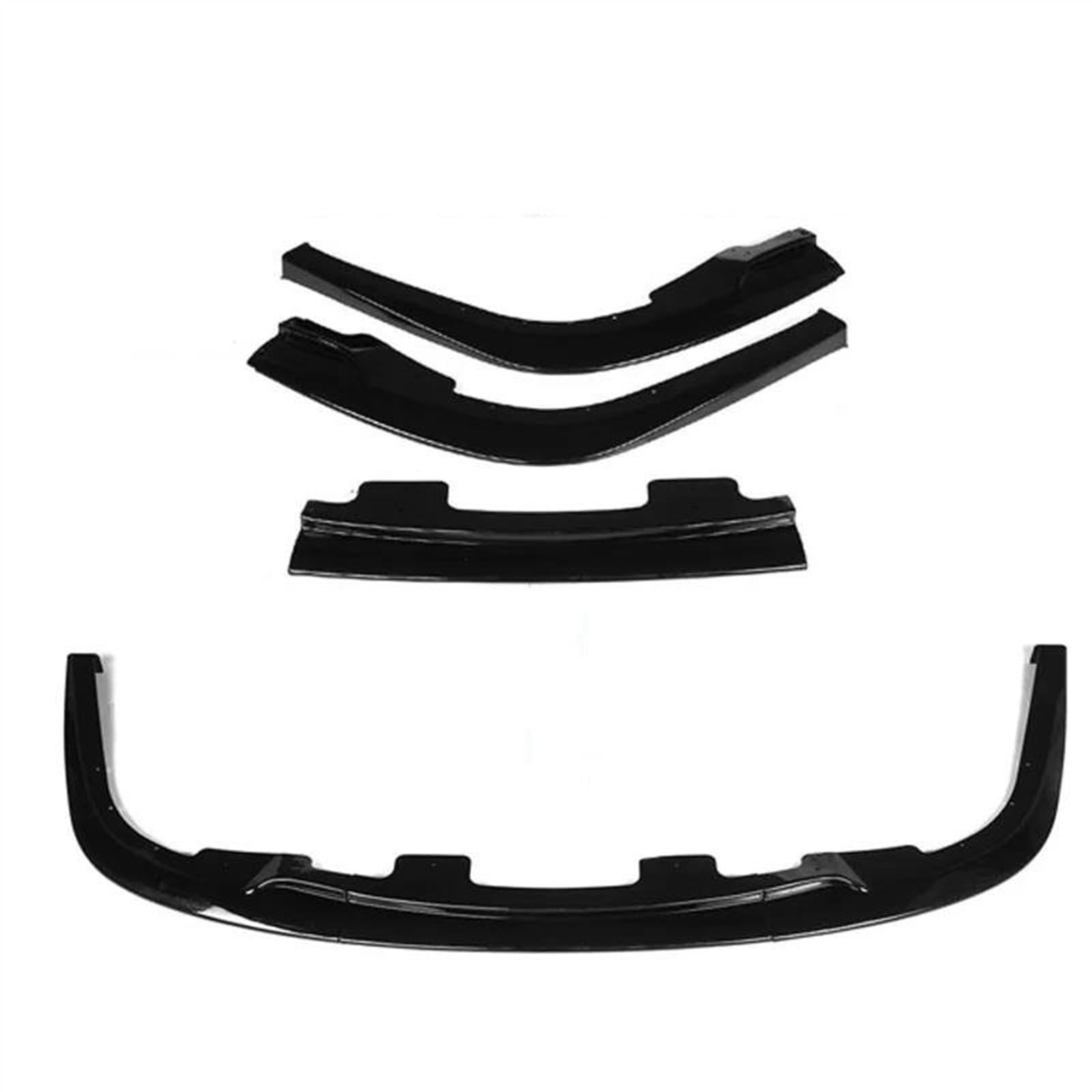 Lèvre de pare-chocs avant anti-rayures noire 3 pièces pour Subaru Impreza WRX 2006-2007
