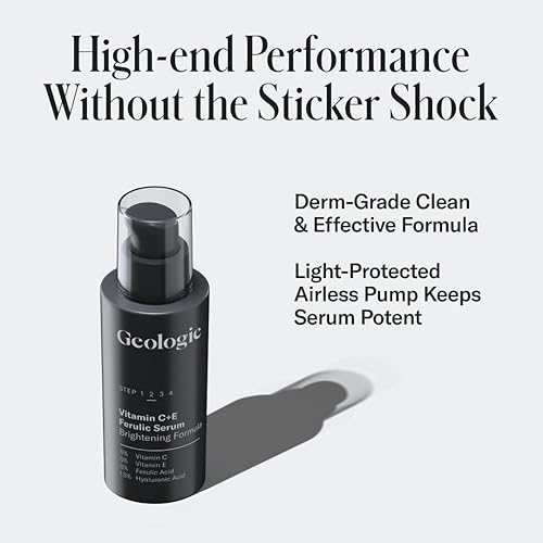 Vista 5 de Geologie Suero facial de ácido ferúlico con vitamina C+E Fórmula de gel antienvejecimiento iluminadora y reafirmante 5% de vitamina C