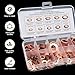 Icyfond 200 PCS Assorted Sizes Copper Washer Kit, Solid Metric Crush Washers for Oil Drain Plug & Banjo Bolt Seal, Universal Gasket Set for Cars, Trucks, Motorcycles, ATVs