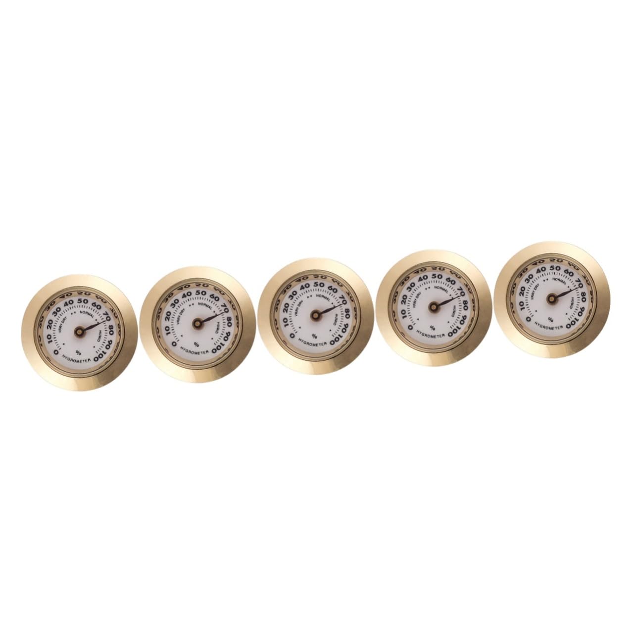 5 Pezzi Hygrometro Meccanico per Humidor Strumento Umidità per Box Alta Precisione e Facile Installazione