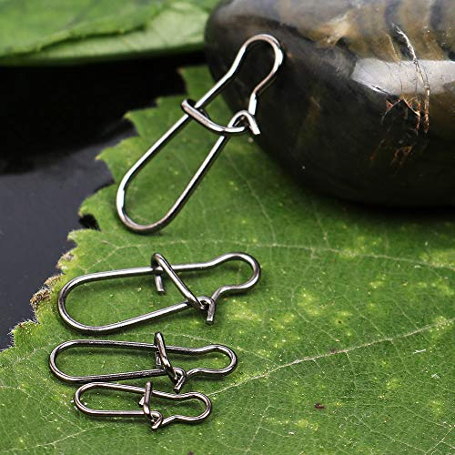 Sougayilang 100Pcs Strong Nice Swivels Lock Snaps For Fishing Freshwater Saltwater Rings Fishing Connector (#1-40Lbs) #TOP3
