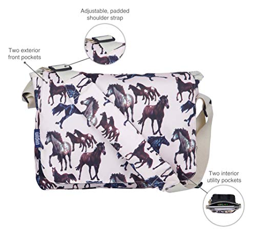 Wildkin Kids Messenger Bag – 600 Denier Polyester Durable and Lightweight for School & Travel - Horse Dreams3