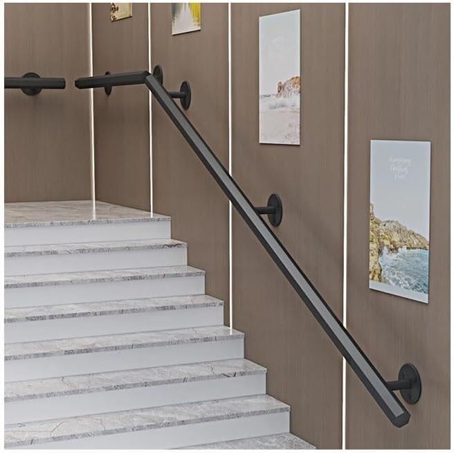 Poręcz schodowa z rur stalowych do montażu na ścianie wewnątrz i na zewnątrz(100cm/3.3ft)