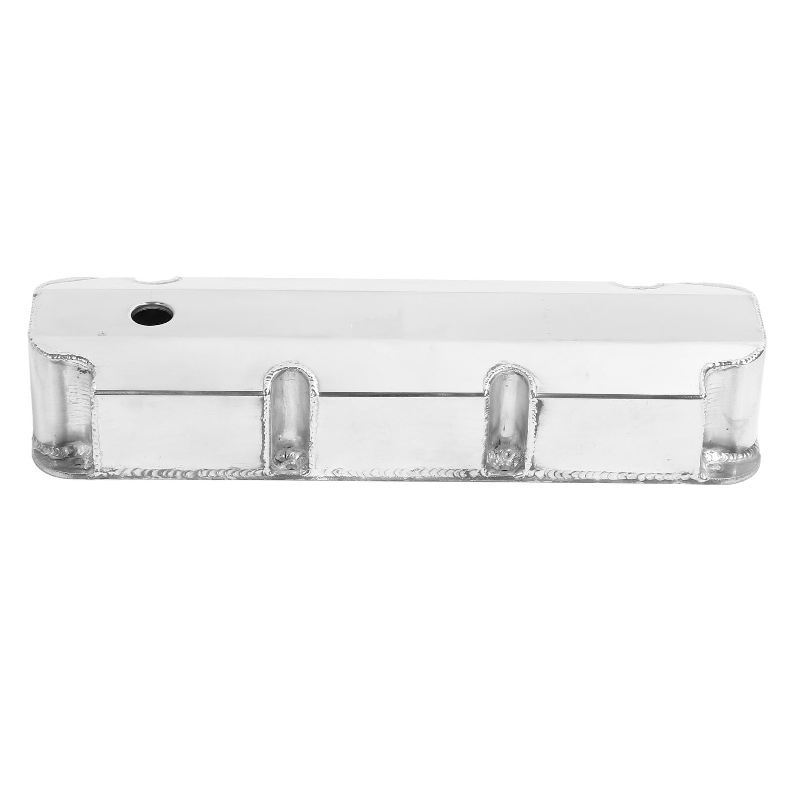 Dioche Tapas de Válvulas de Aleación de Aluminio Fabricadas en Plata Pulida E41363P para Motores V8 429-460 de 1968 en Adelante - Diseño Alto con Orificio de Ventilación de ID de -/4 pulg.