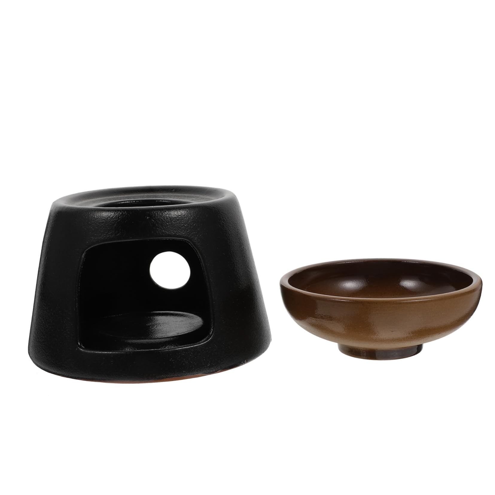 BRIGHTFUFU Tea Pot Stovetop Warmer Ceramic Tea Holder Teapot Heater Candle Holder