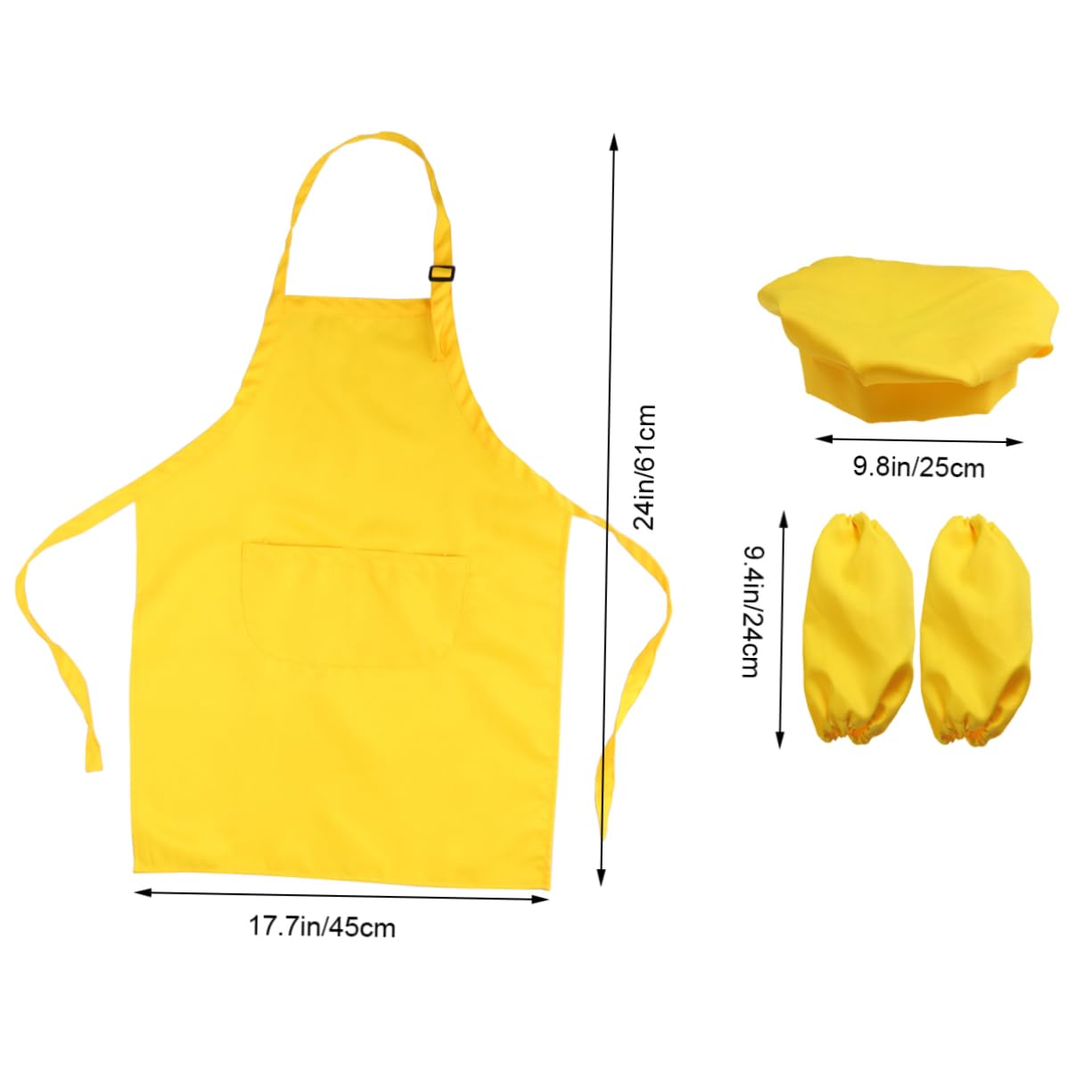 ORFOFE Toddler Chef Hat Apron Set Kids Kitchen Playset Cooking Outfit Ages 7-13 Kids for Boys Girls