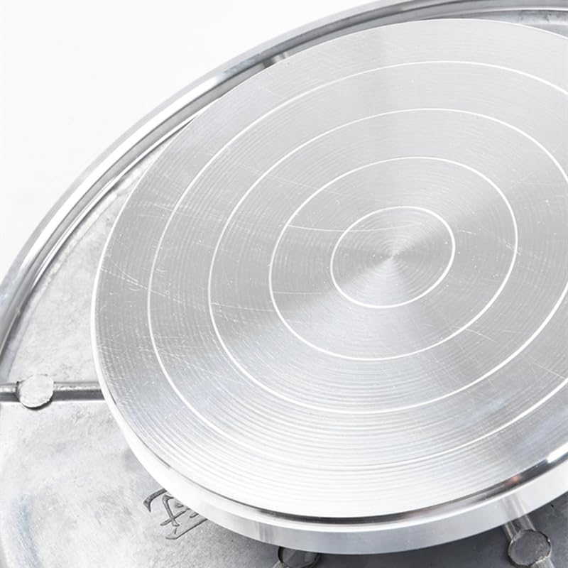 Torno de Alfarero,Plato Giratorio para Esculpir Plato Giratorio Aluminio/Cerámica (15-30CM) para Arcilla, Escultura y Pastel DIY(20CM)
