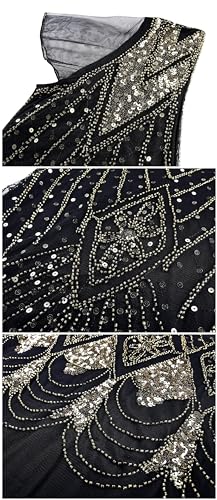 Image of Women Evening Dress 1920s Flapper Cocktail Mermaid Plus Size Formal Gown with Long Gloves