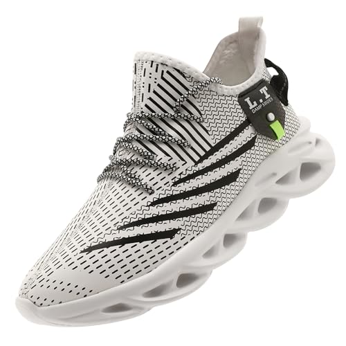 Best Sneakers for Winter Walking: Stay Warm and Dry 14 GLYGML Men Winter Warm Sneakers Waterproof Non Slip Leisure Shoes for Indoor and Outdoor Sports Fitness Travel with Artificial Fluff Fleece Lining White 11