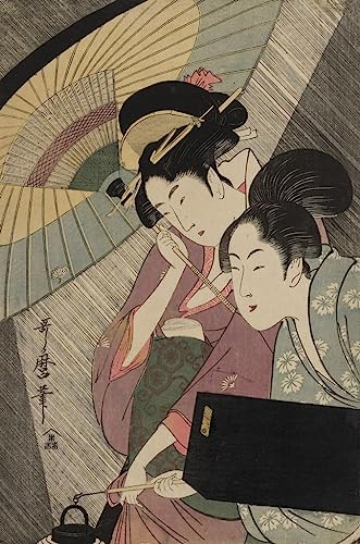 Impression d'affiches Kitagawa Utamaro d&eacute;coration murale japonaise toile estampe 60x90